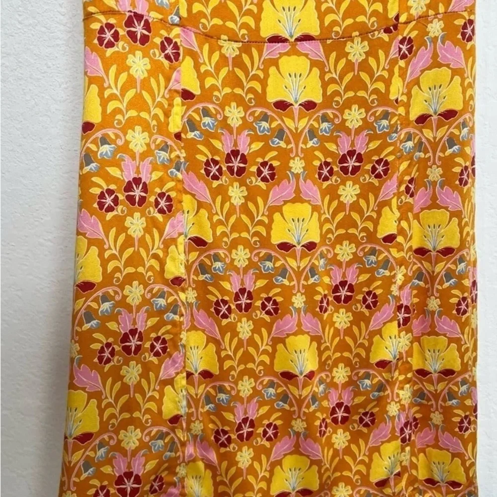 FREE PEOPLE Sasha Mini Dress ORANGE YELLOW PINK  FLORAL Short SIZE S - Picture 3 of 8